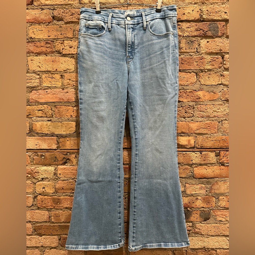 Good American - DOLLY JOLEANS PETITE FLARE JEANS | INDIGO1019 - Size 10 Petite